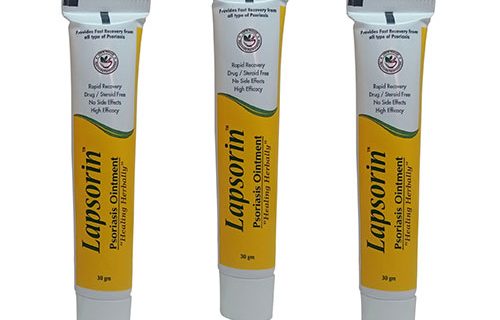 Lapsorin ointment completely eradicates the psoriasis not even the impression of psoriasis. The ointment considered as excellent solution for palmoplantar psoriasis.