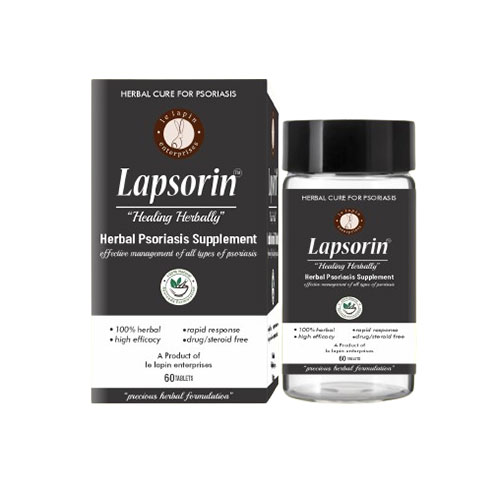 Plaque psoriasis can be healed by lapsorin